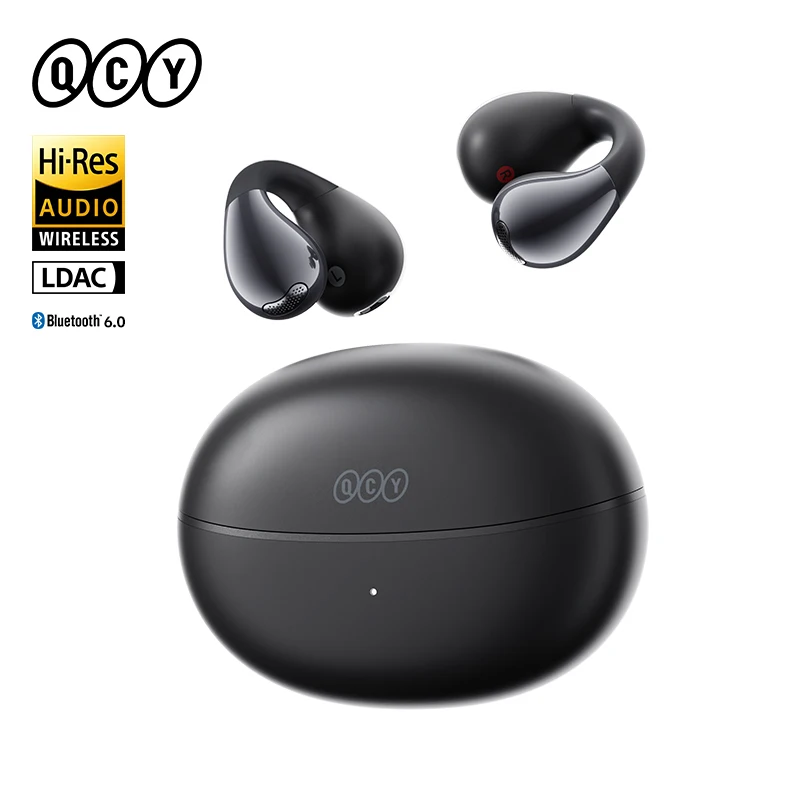 

QCY Crossky C30S Ear Clip Wireless Bluetooth 6.0 Earphones Hi-Res LDAC Open Ear Earbuds Clip-On Sports Headphones 40H