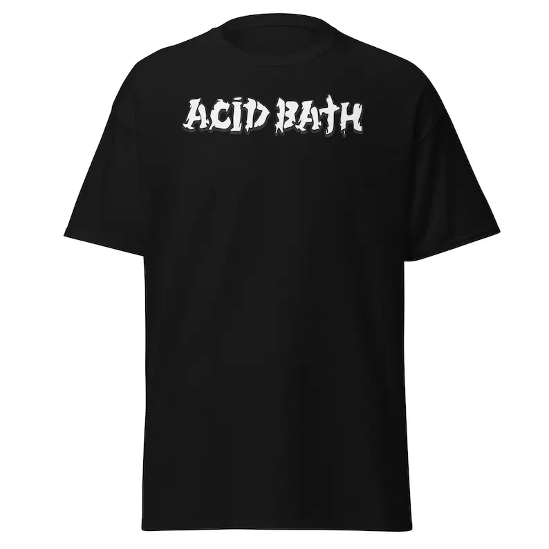 

Acid Bath T-shirt Fashion Gothic Death Melodic Thrash Metal Band Short Sleeve Shirt Mens Clothing Graphic Vintage round neck
