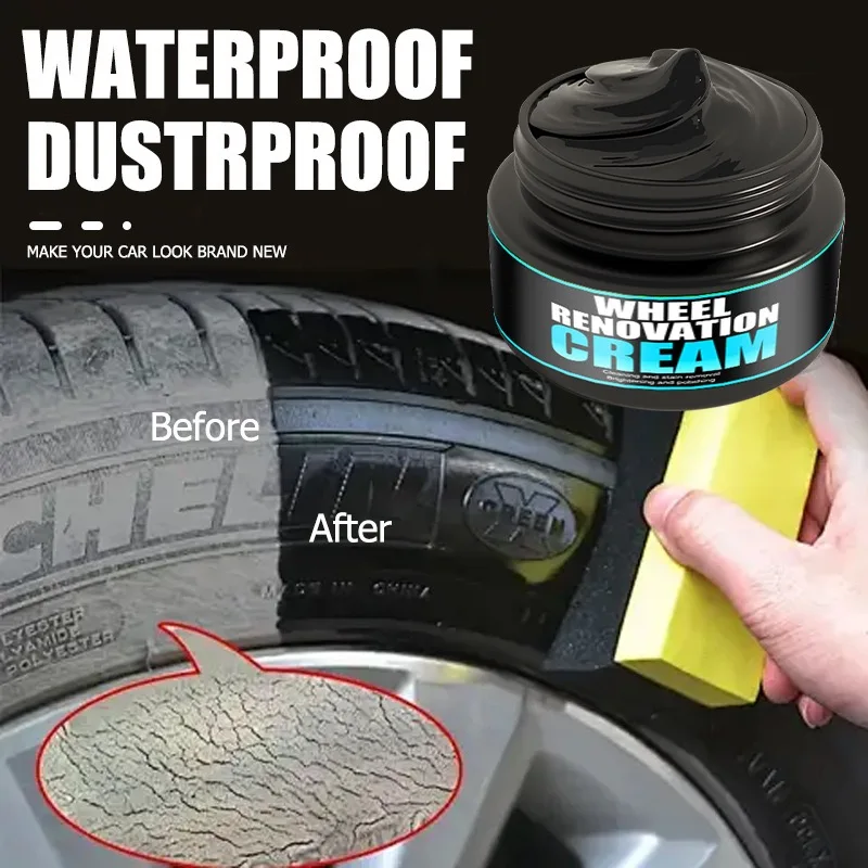 Tire Shine Gel - Ungraded Long-Lasting Tire Dressing with Wet Gloss Look Finish, Resistant Tire Coating for Car Truck, 50g