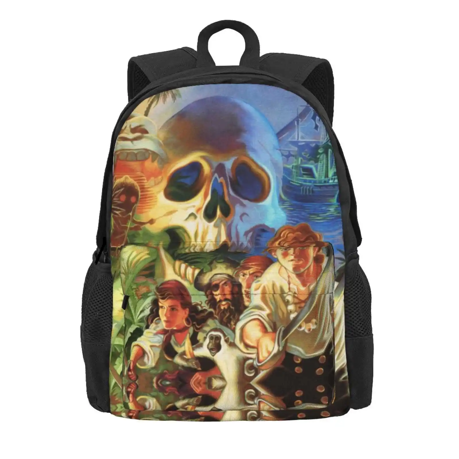 The Secret Of Monkey Island 1 (High Contrast) Hot Sale Schoolbag Backpack Fashion Bags Secret Of Monkey Island Pixel Retro