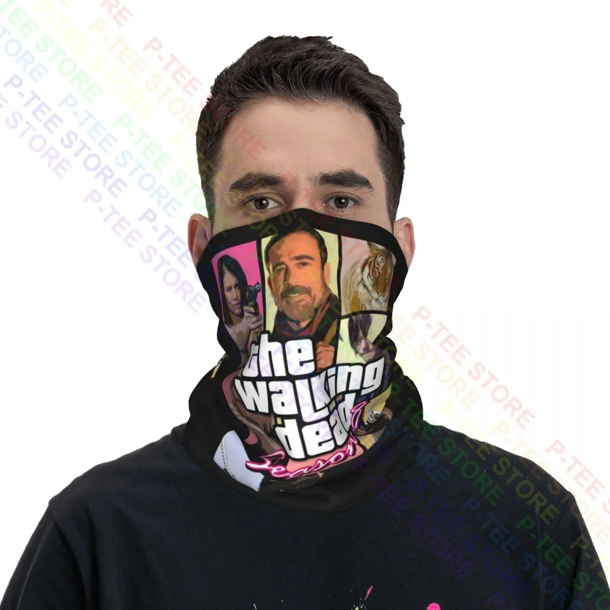 The Walking Dead Rick Grimes Daryl Dixon Neegan Neck Gaiter Bandana Sjaal Gezichtsmasker Zomer Vissen Nekwarmer