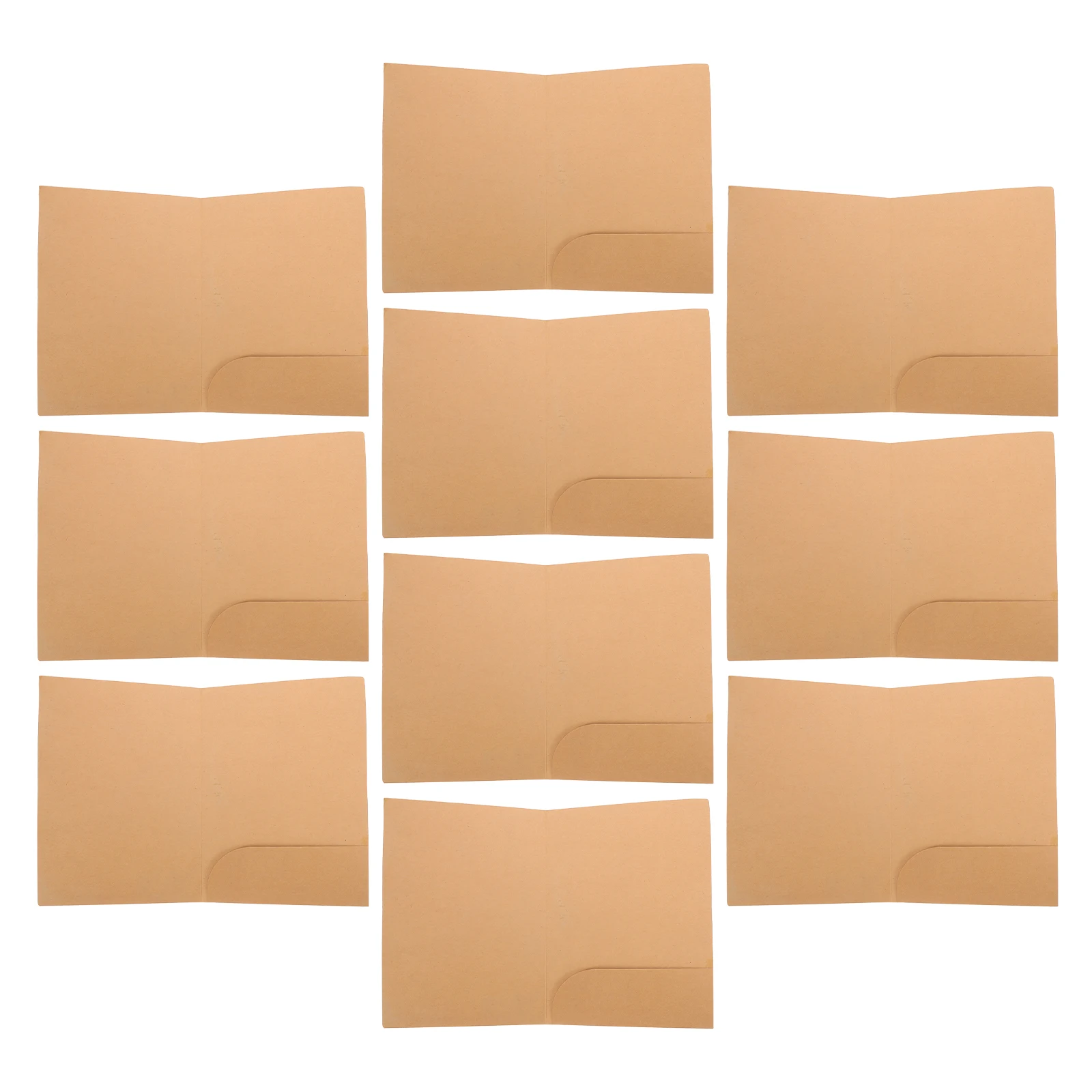 

10pcs File Folders Kraft Paper Document Holder Large Capacity Single Pocket Office School Envelope Folder Travel Storage