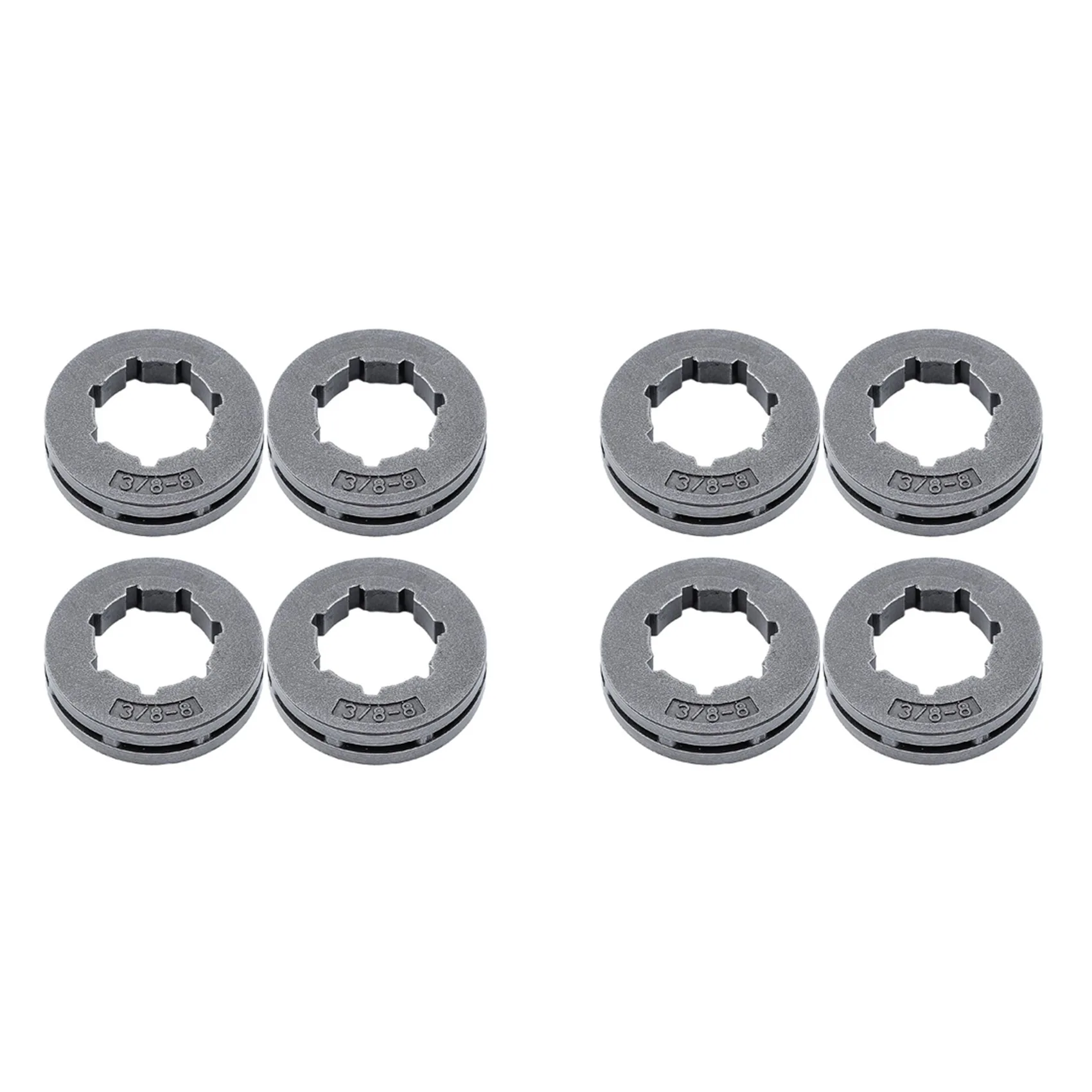 ABPQ-8Pcs 3/8 بوصة 8T حافة ضرس ل STIHL 064 066 088 090 MS660 MS880 394 395 بالمنشار
