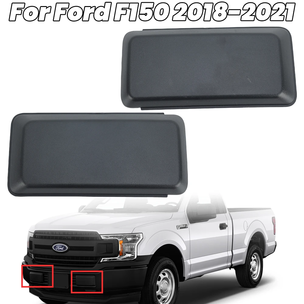 Front Bumper Hole Cover Lid Cap for Ford F150 2018 2019 20202 2021 ABS cars accessories JL3Z17E811AB Guards Pads JL3Z17E810AB