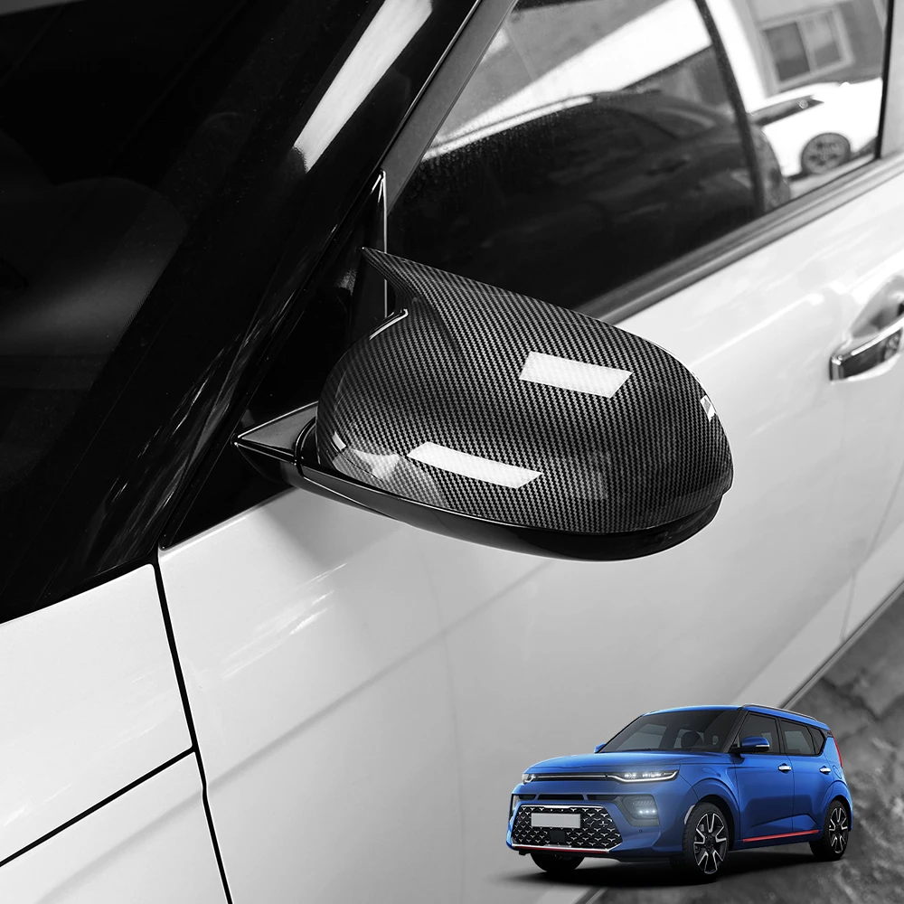 

Накладка на зеркало заднего вида Bull Horn для Kia Soul 2020-2025, 2 шт., ярко-черная накладка на зеркало заднего вида с боковой дверью, аксессуары