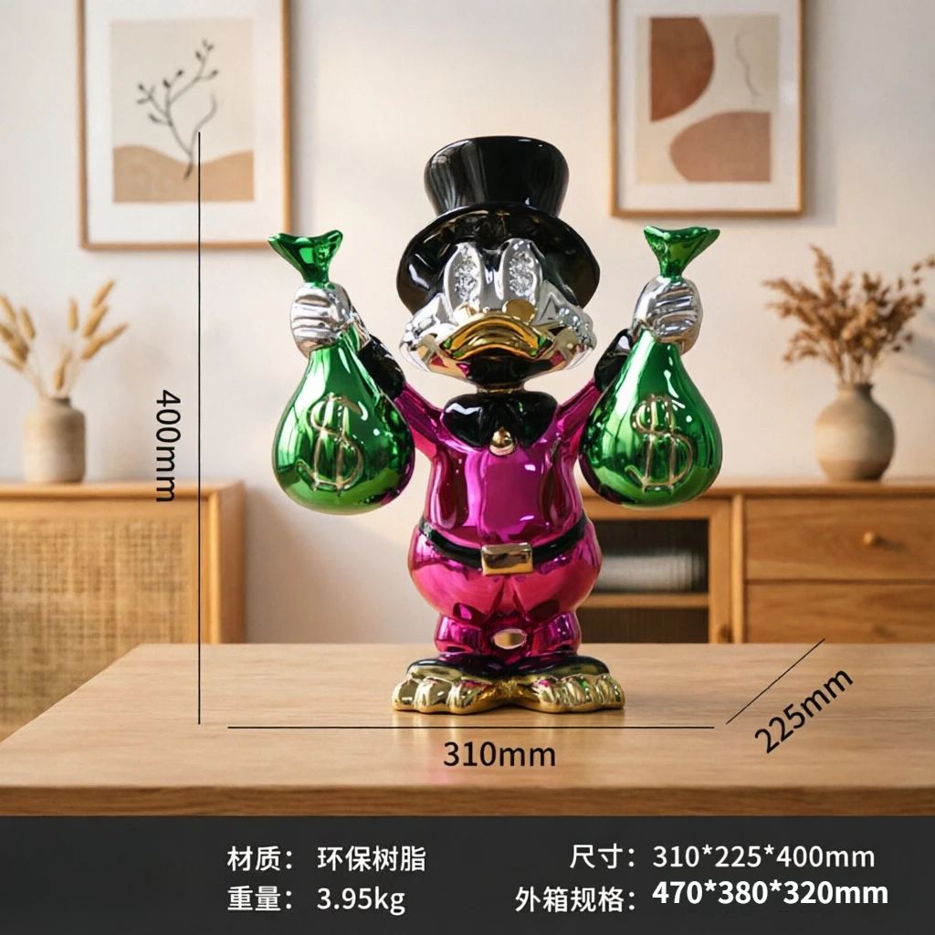 Sculptuur persoonlijkheid binnenhuis grote mond eend glasvezel creatieve decoratie ornament decoratie