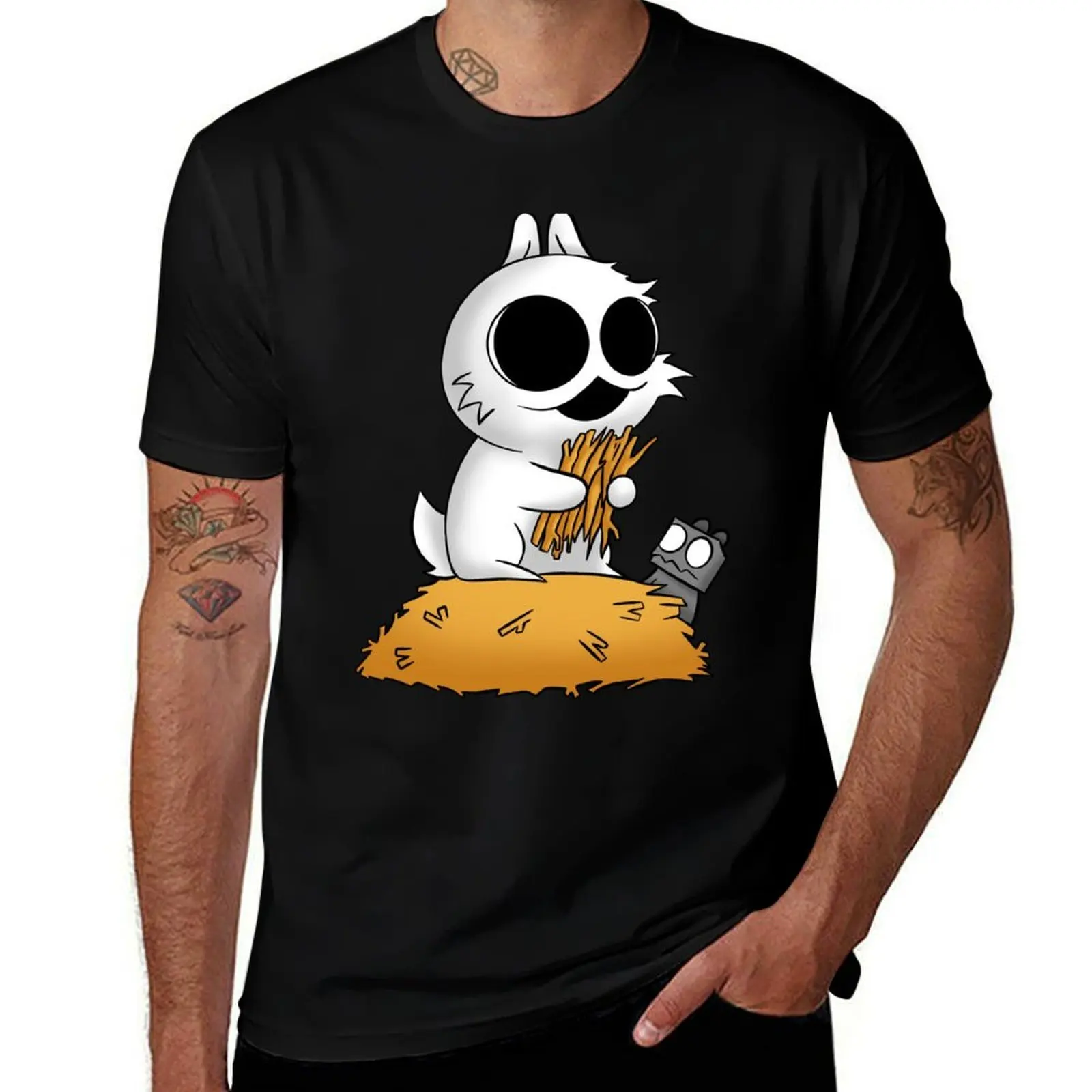 Drawcember 6 of 31 - Bip with a bunch of sticks T-Shirt Christmas Casual Short Sleeve Top T-Shirt