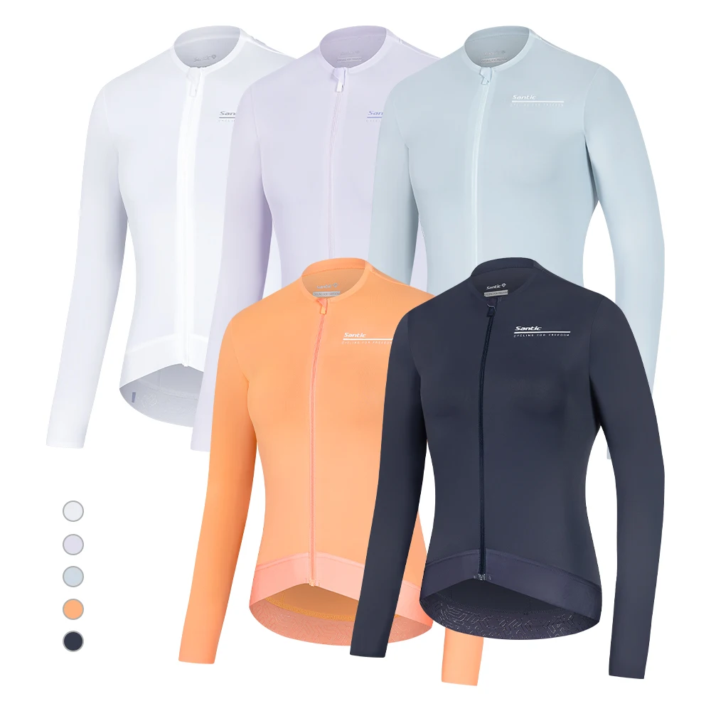 

Santic Women's Cycling Jerseys Long Sleeves Summer Sun Protection Breathable Bike Clothes Quick Drying Tight Fitting TL25C01183