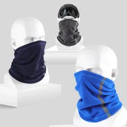 Outdoor Winter Warm Fleece Neck Scarves Reflective Skiing Neck Cover Mask Motorcycle Half Face Mask Scarf Riding Biker Windproof