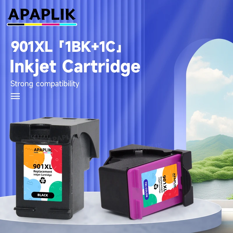 Cartuccia APAPLIK 901XL compatibile per HP 901 XL per cartuccia d'inchiostro HP901 Officejet 4500 J4500 J4540 J4550 J4580 J4680 stampante