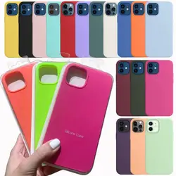 Liquid Silicone logo Case For iPhone 15 Pro Max 15 Pro Original Soft Cover Coque for iPhone 14 PLUS 13 Pro max 12 Pro Good Cases