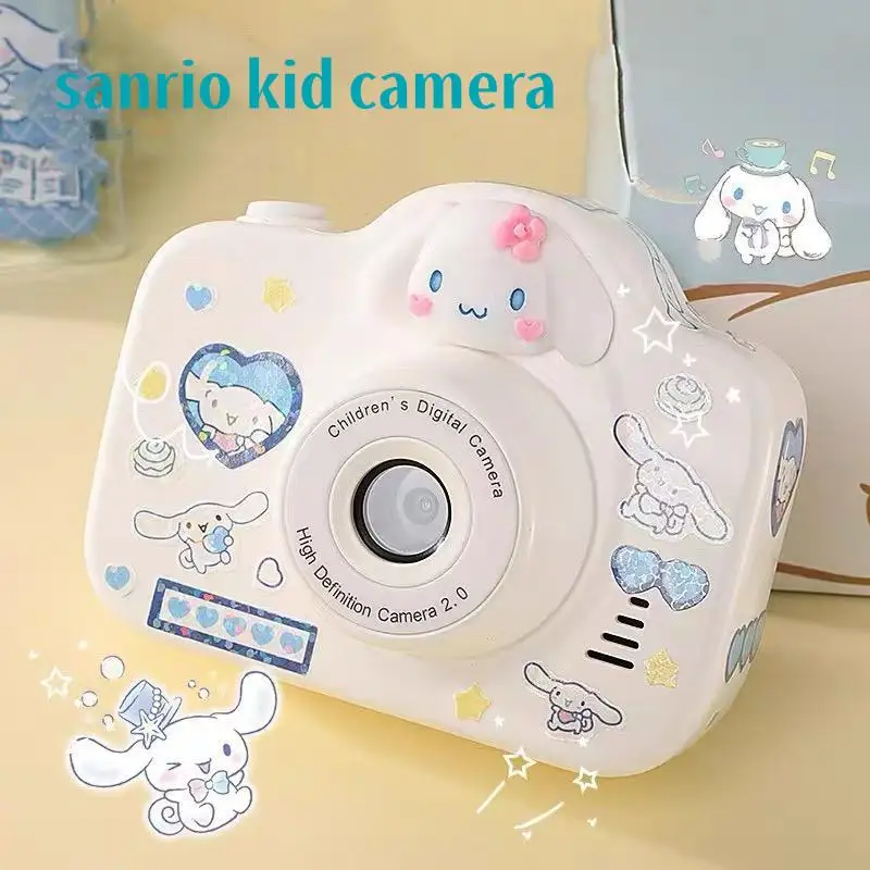 Kawaii Sanrio Camera High-Definition Dual Camera Kid Cartoon Kt Kuromi Melody Fun Toy Portable Travel Photographed Birthday Gift