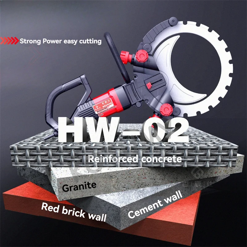 8900W Ring Saw Concrete Wall Cutter High Frequency Brushless Portable Dustless High Power Cutting Machine 220V