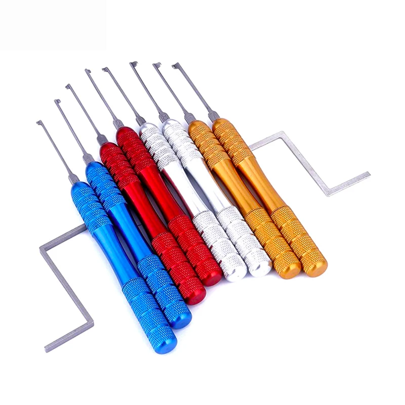 ocksmith Kit HUK 8+2 Pcs Colorful  Dimple Kaba  ock Picks  ocksmith Pick Tools for Kaba  ocks  ocksmith Tools Set