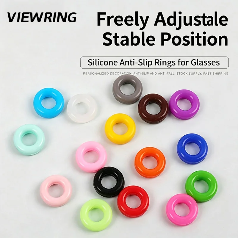 VIEWRING Soft Silicone Anti Slip Rings For Eyeglasses Elastic Glasses Temple Fixing Rings Anti-Fall Retainer Sports Accessories