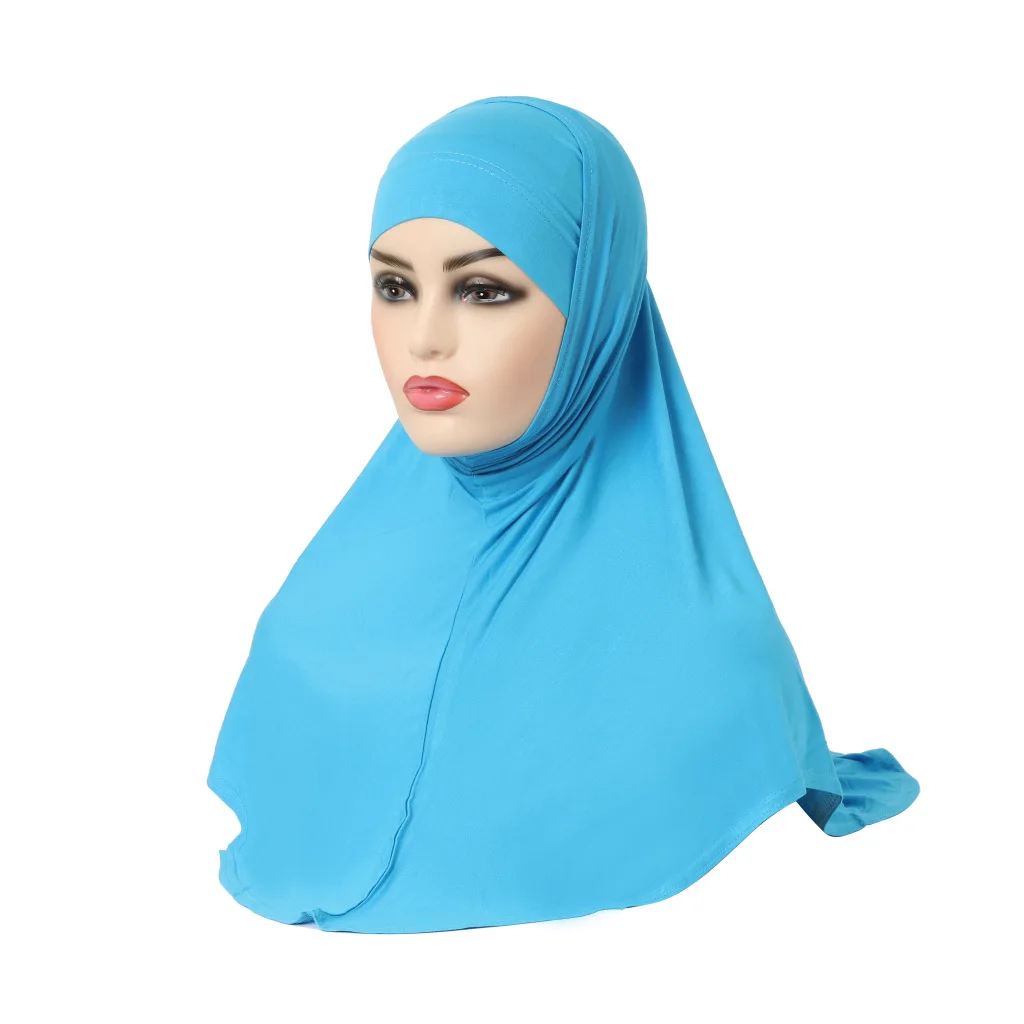 

2Pcs Amira Underscarf Set Muslim Women Jersey Hijab Bone Bonnet Headscarf Instant Scarf Turban Islam Prayer Hijabs Hat Pull On