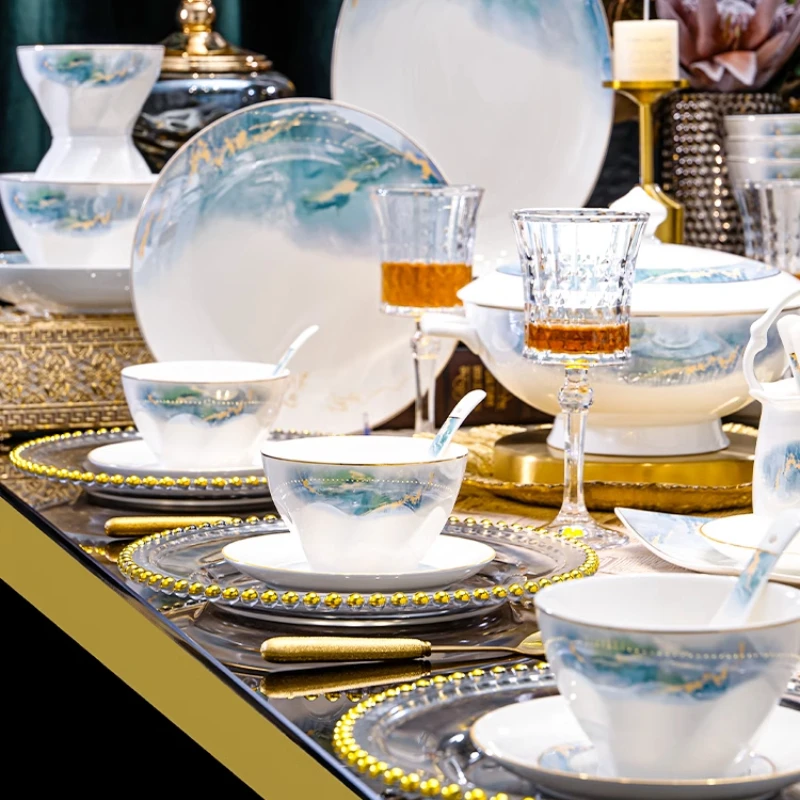 60-Piece Ceramic Dinnerware Set: A Modern Dining Essential thumbnail