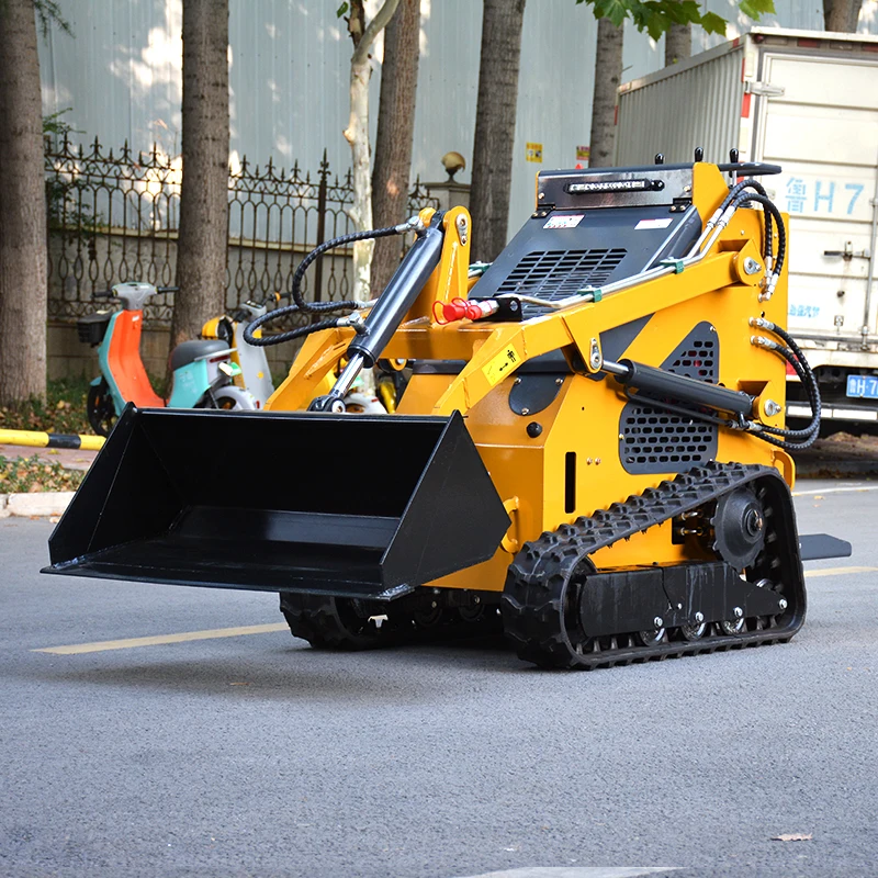 Mini chargeuse compacte personnalisée, chargeuse sur chenilles chinoise, utilisée pour les travaux de Construction, la manipulation des matériaux ménagers