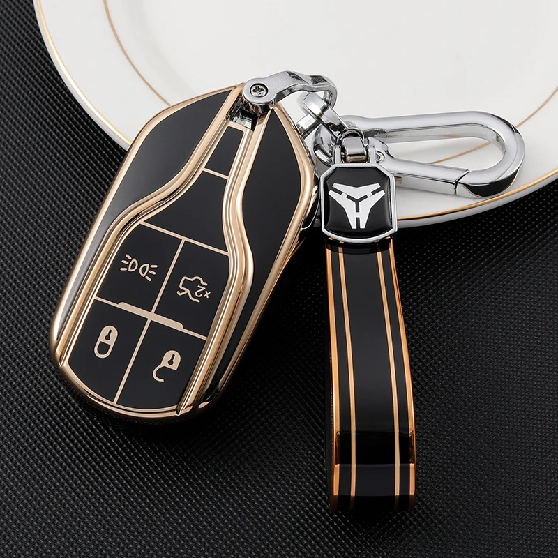 TPU Car Key Case Cover for Maserati Levante Ghibli Quattroporte GT Granturism GranCabrio Auto Shell Fob Car Styling Accessories