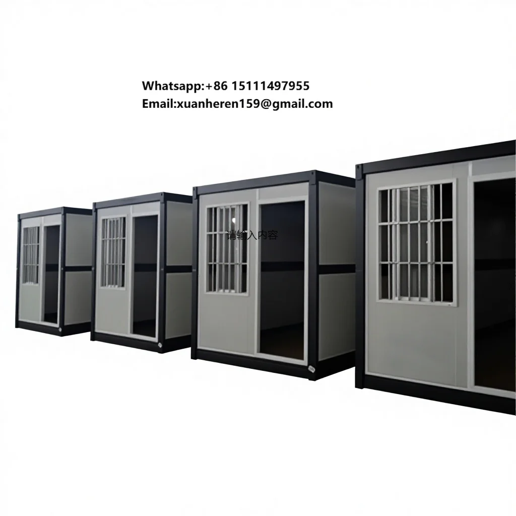 4 Bedroom Prefab Container House with Living Room Workshop Mall School Facilities-for Hotels-20ft Size Made Steel Sandwich Panel