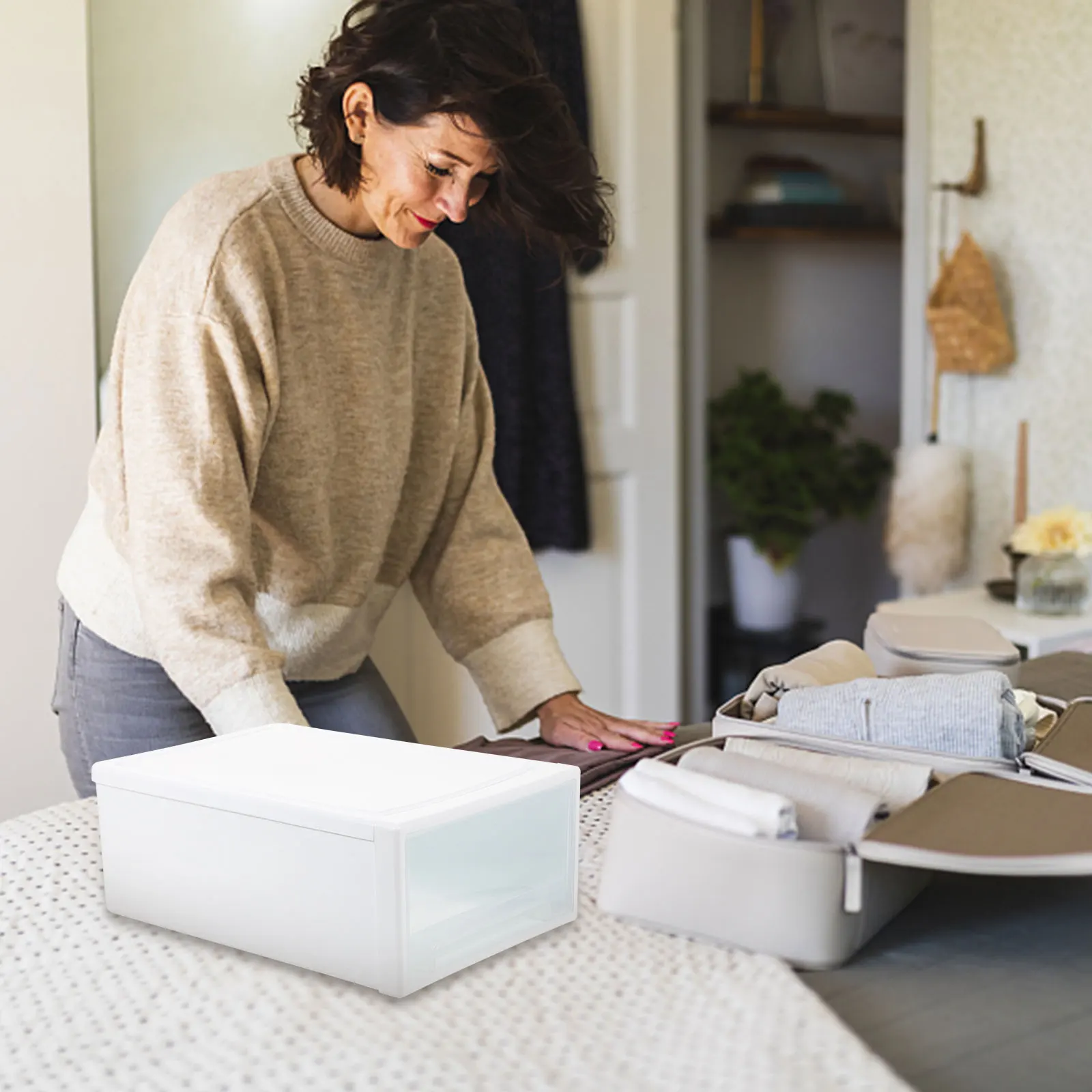 

Drawer Storage Box Style Holder Clothes Underwear Container Organizer Case Plastic Appliance Child Home Accessory Sundry