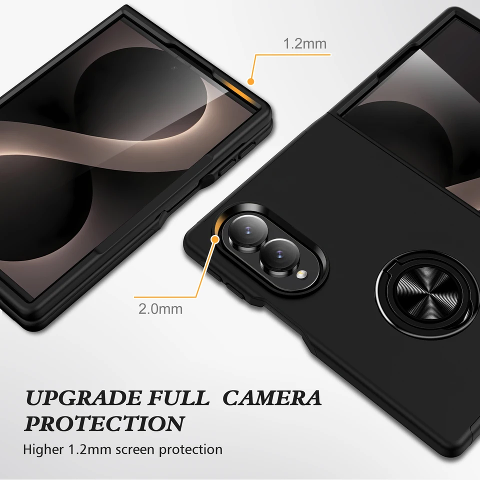 Funda plegable con anillo y soporte para Samsung Galaxy Z Fold 8 Ultra 7 Fold8 Fold7 6
