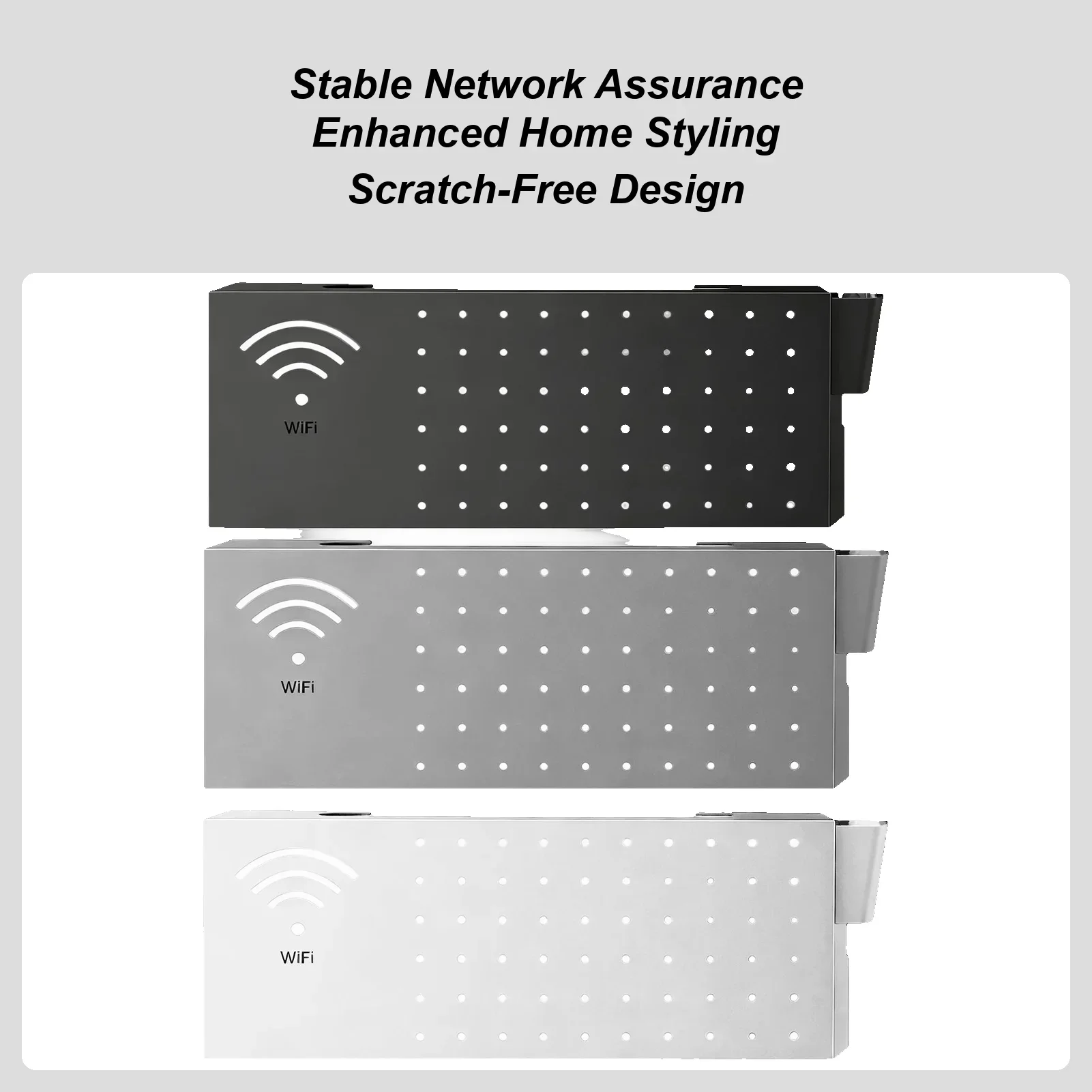 Wall Mounted Router Storage Box Multifunctional Carbon Steel Router Storage Placement Rack Wifi Cable Hiddens Box for Offices