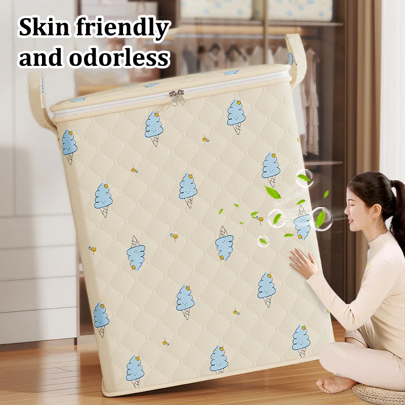 Borsa portaoggetti per trapunta Coperta per piumino di grande capacità Borse per smistamento pieghevoli Organizzatore di vestiti antipolvere impermeabile Borsa per spostamento domestico