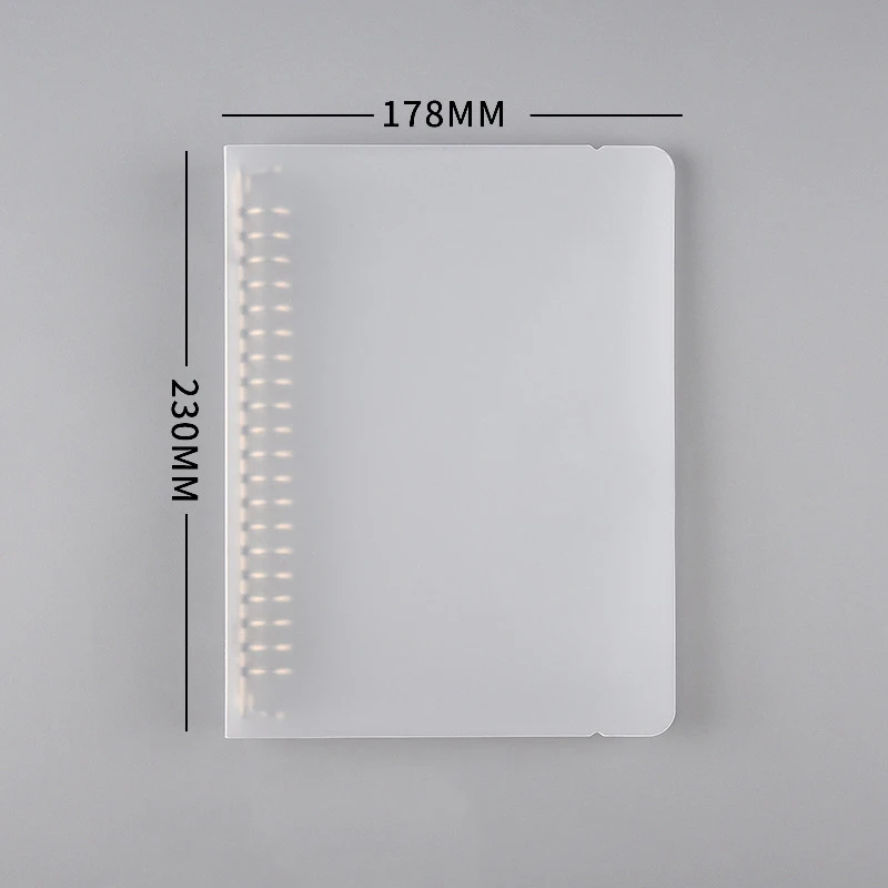 AEE7-6-Ring Binder Plastic File Folder, Suitable For Letter-Sized Office Supplies A5