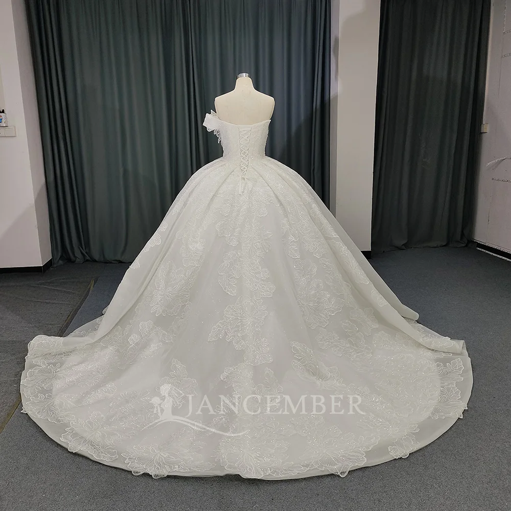 Exquisite Wedding Dress One-Shoulder Short Sleeve Bridal Gown 2026 Customized Ball Gown Dresses For Bride vestidos de novia boda