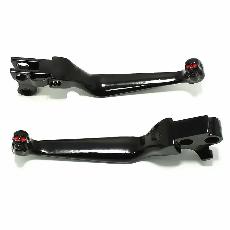 Pair Motorcycke Skull Brake Clutch Lever For Harley FLSTF Fat Boy FXSTB Night Train FXDWG Dyna Wide Glide Sportster 883 1200