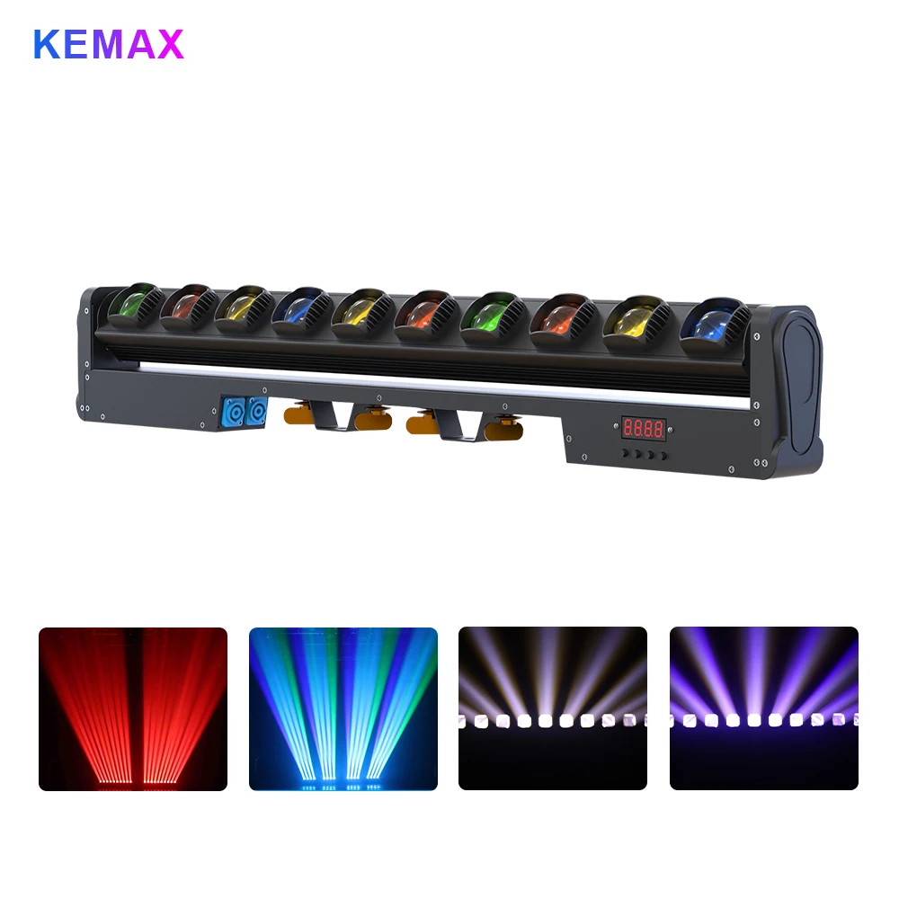 

10X25W Настенный светильник DMX512 250W Светодиодный луч с подвижной головкой Dj Light RGBW Дискотека Вечеринка Сценический эффект для клуба Домашний бар Свадьба