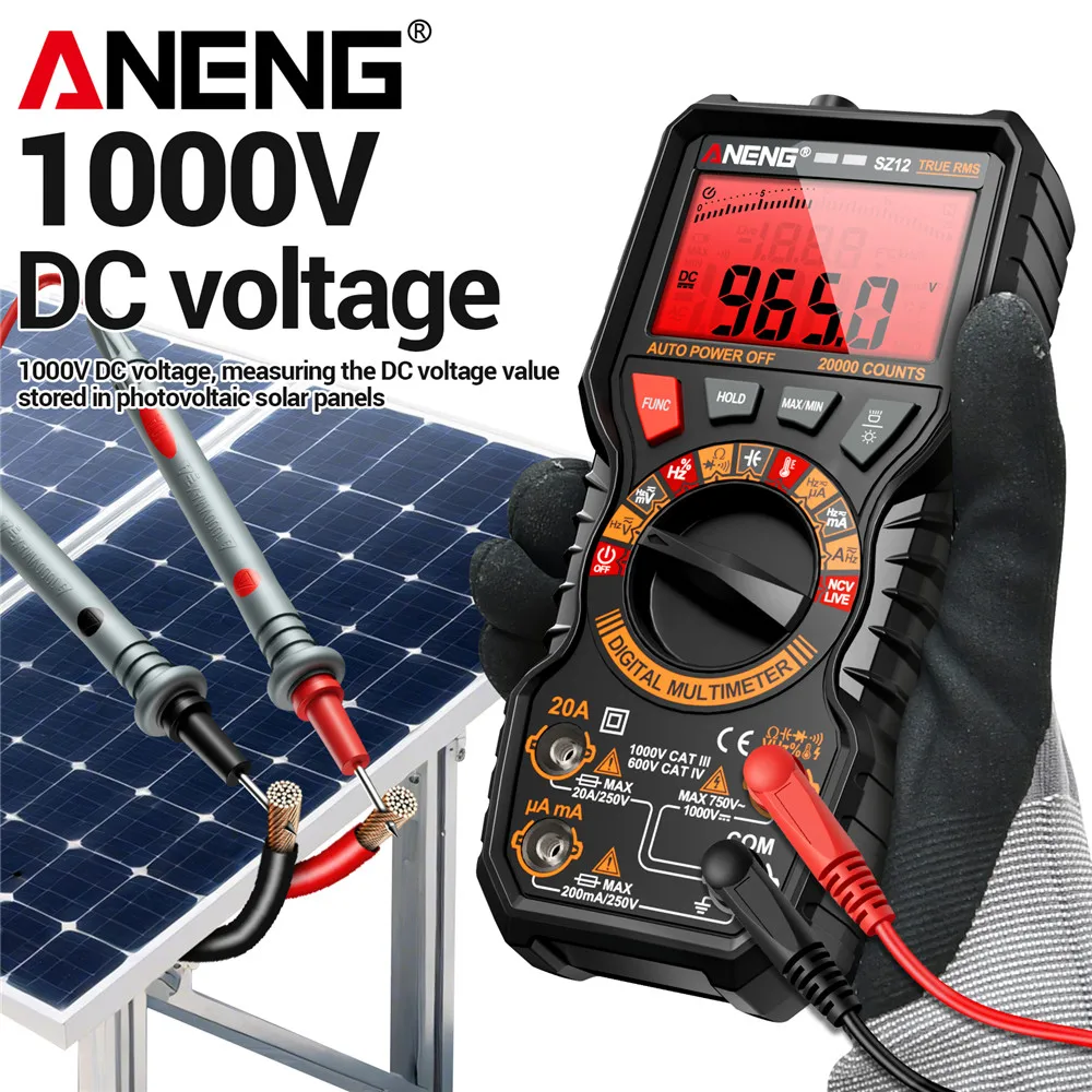 All in One Digital Multimeter 20000 Counts AC/DC Voltage Current Capacitance Tester for Professional Car Automotive Repair