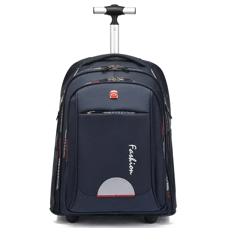 Big Wheel Trolley Bag Student Backpack Large Travel Rucksack Lightweight Men's Women's Luggage Package Outdoor Camp Draw Bar Box