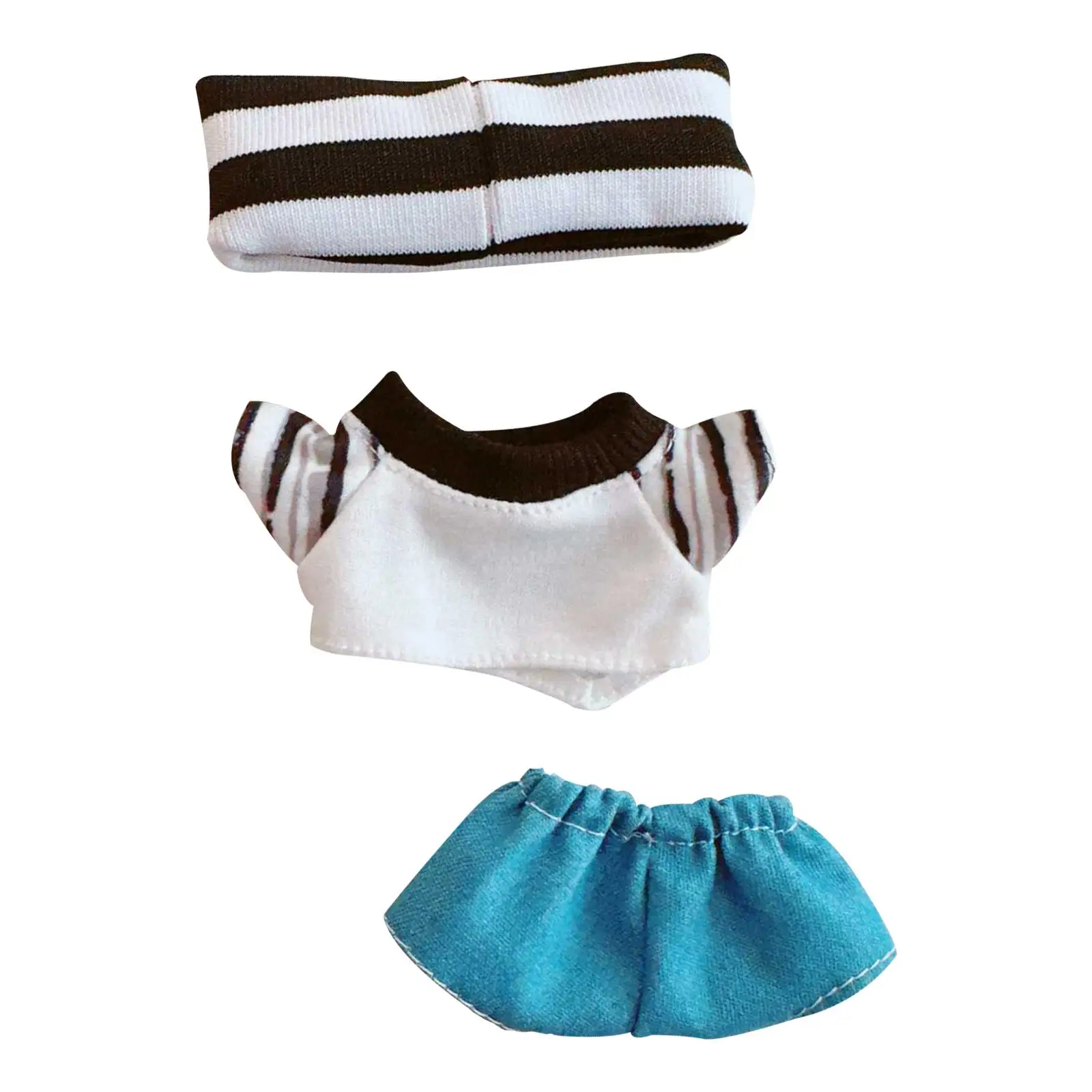 

Plush Figure T Shirt and Shorts Short Sleeve Suit for 5.91'' Doll Hands on
