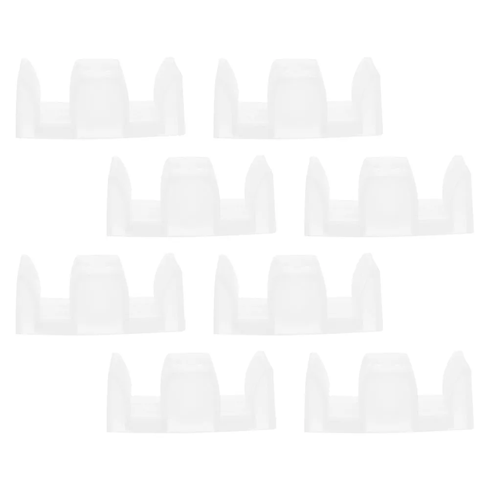 

8 Pcs Anti Collision Bumper Pads for Sliding Shower Doors Transparent Bottom Track Replacement Parts Glass Door Hardware Plastic