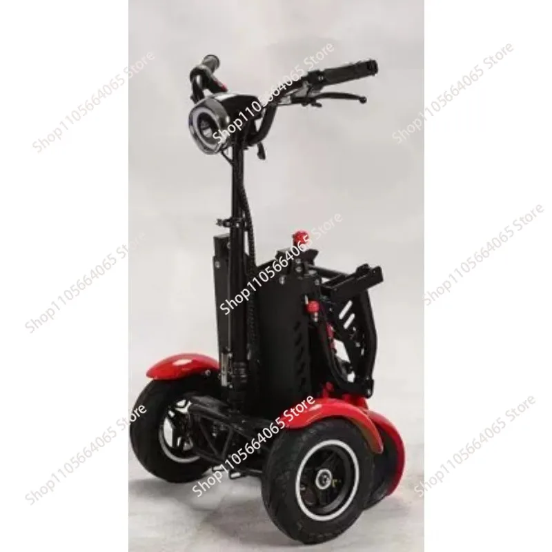 Enhance 4-Wheel Electric Folding Mobility Scooter Foldable Travel-Perfect Transformer for Elderly Convenient Portable Scooter