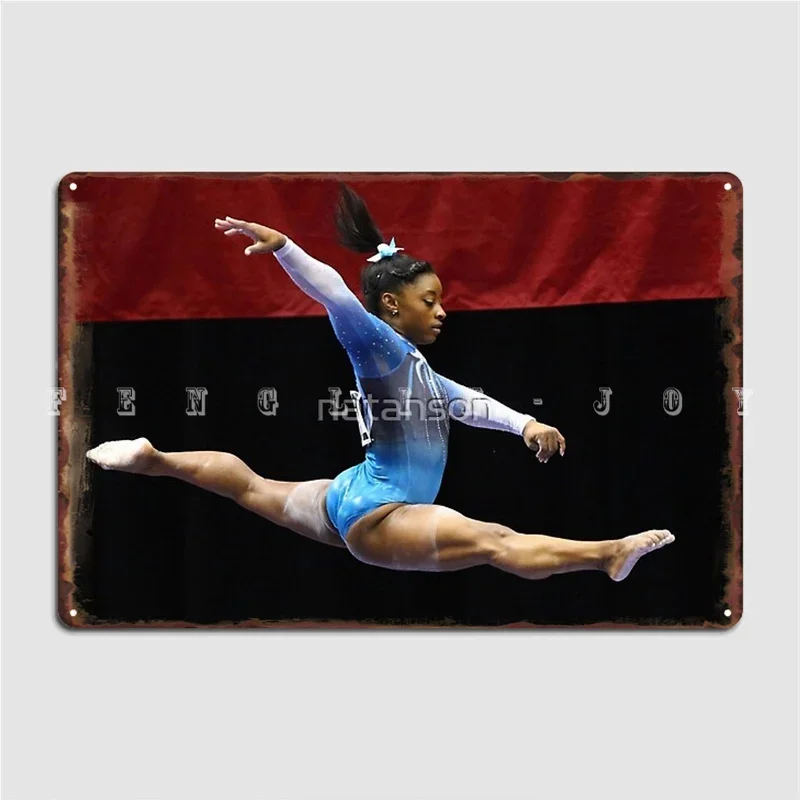 Simone Biles 3 Metal Plaque Poster Cinema Garage Club Bar Customize Wall Decor Tin Sign Poster