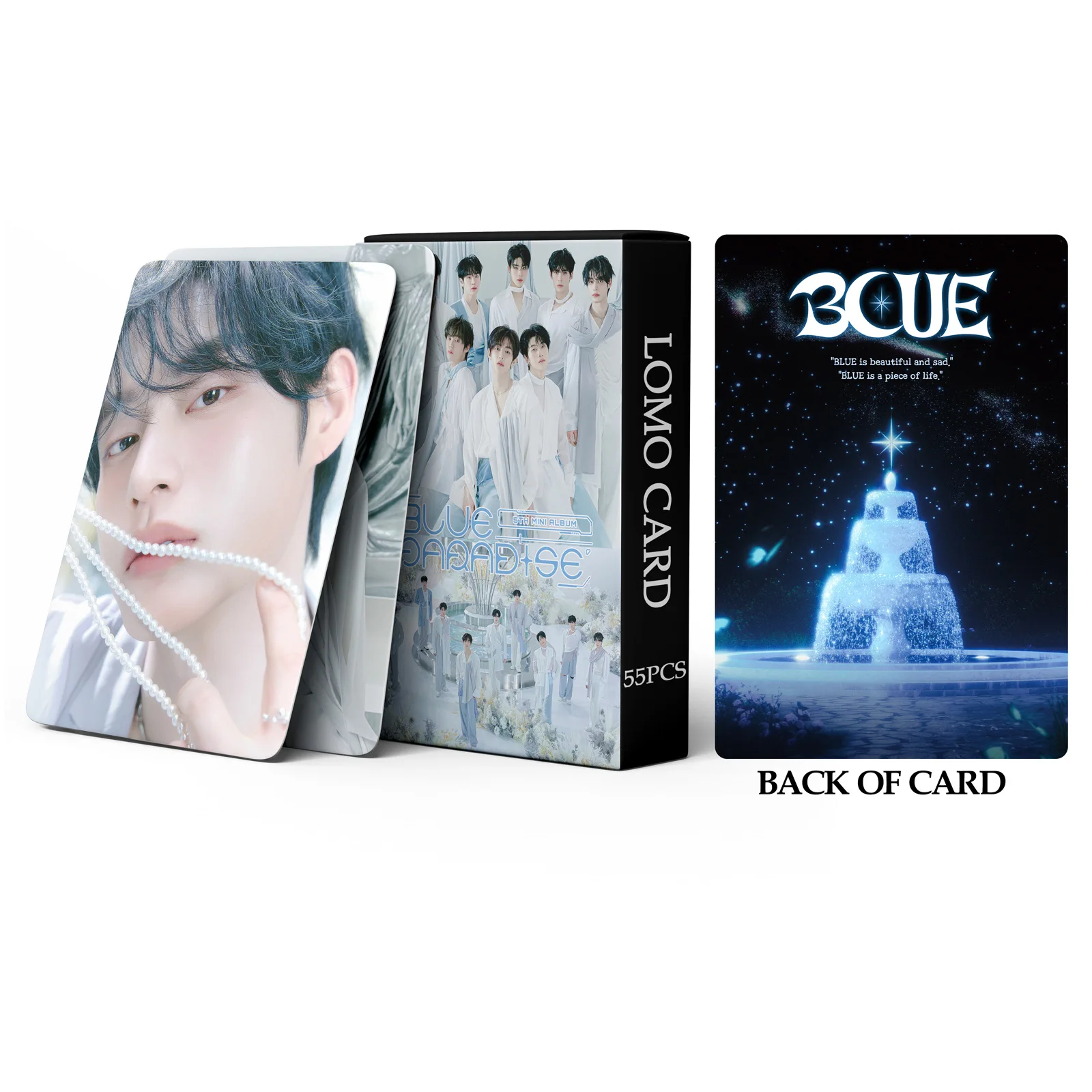 55 pcs in stock ZB1 BLUE PARADISE ZEROBASEONE Fan Collection Card  Photo card postcard lomo card