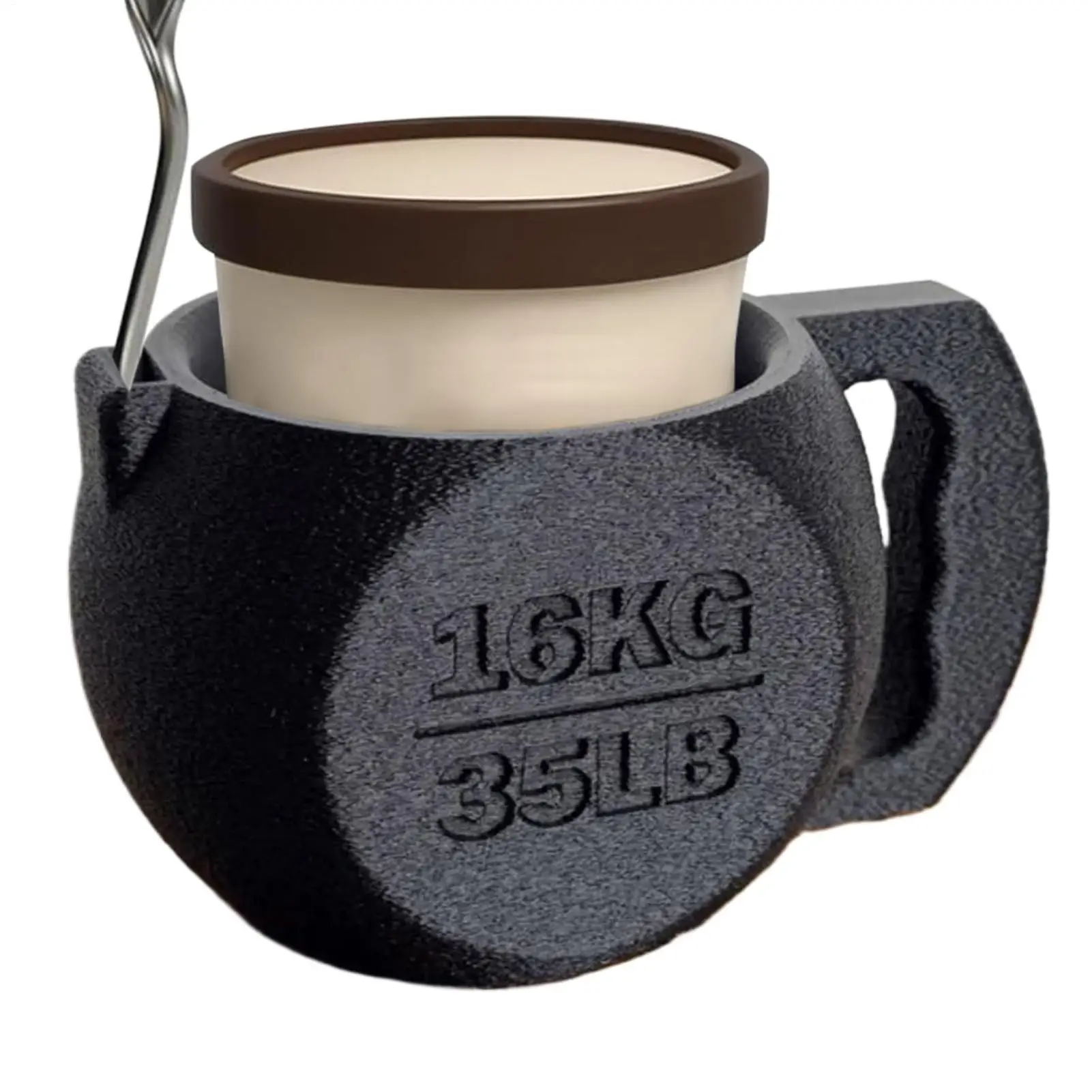 Kettlebell-shaped Ice Cream Pint Cup Sleeve 16 Oz Pint Ice Cream Holder Fun Novelty Kettlebell Shape Yogurt Cup Holder