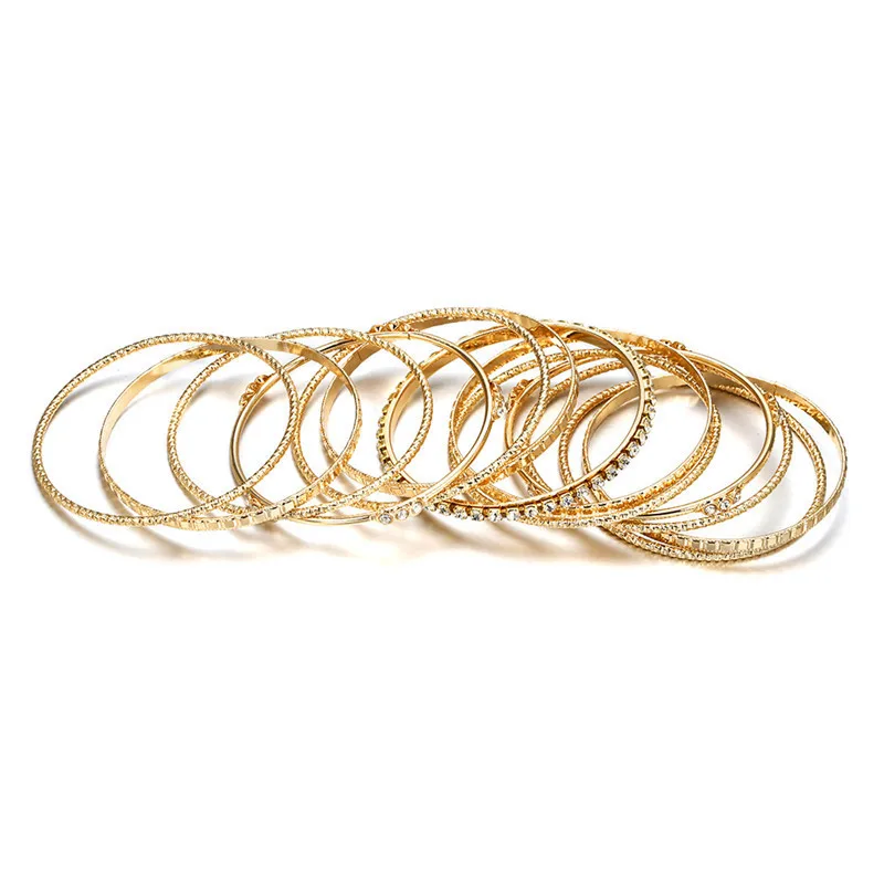 European and American bracelets Cross-border jewelry wish AliExpress popular multi-layer diamond-encrusted alloy bracelet women'