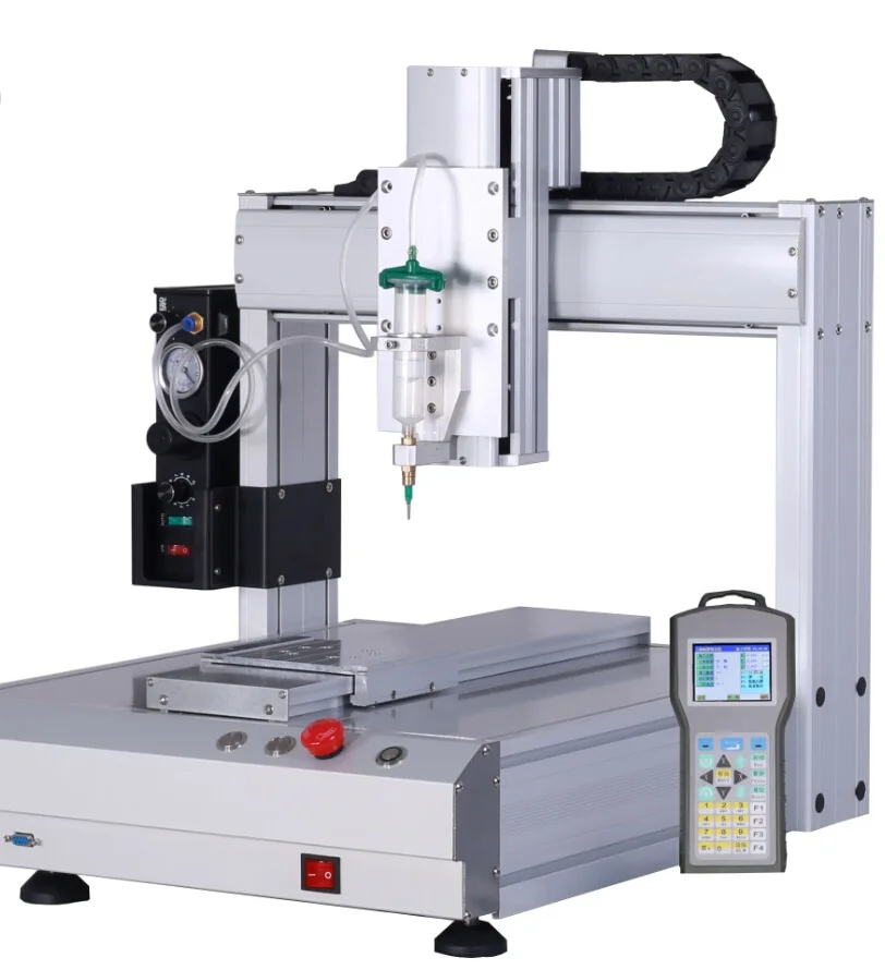 Gantry Type XYZ Axis Automatic Liquid Glue Dispensing Machine With Syringe For Liquid Glue Coating