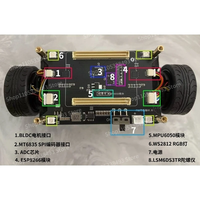 FPGA-based FOC Balance Bike, Support PC WIFI Wireless Parameter Adjustment + Control