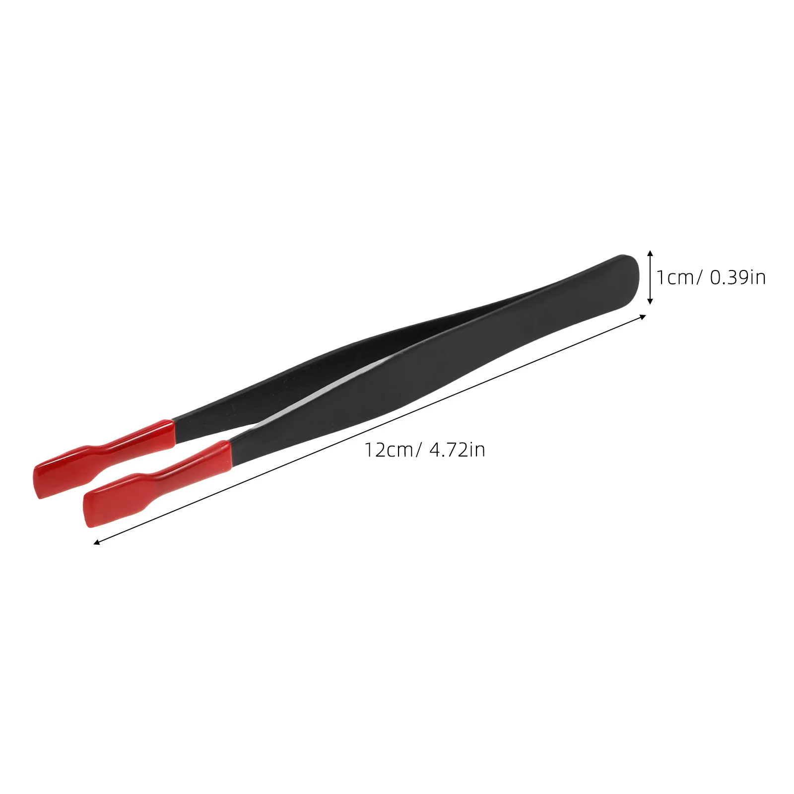 4Pcs Stainless Steel Flat Tip Tweezers Non Slip Rubber Coating for Stamp Handling Coin Sorting Scrapbooking Collectors Tools - view 4