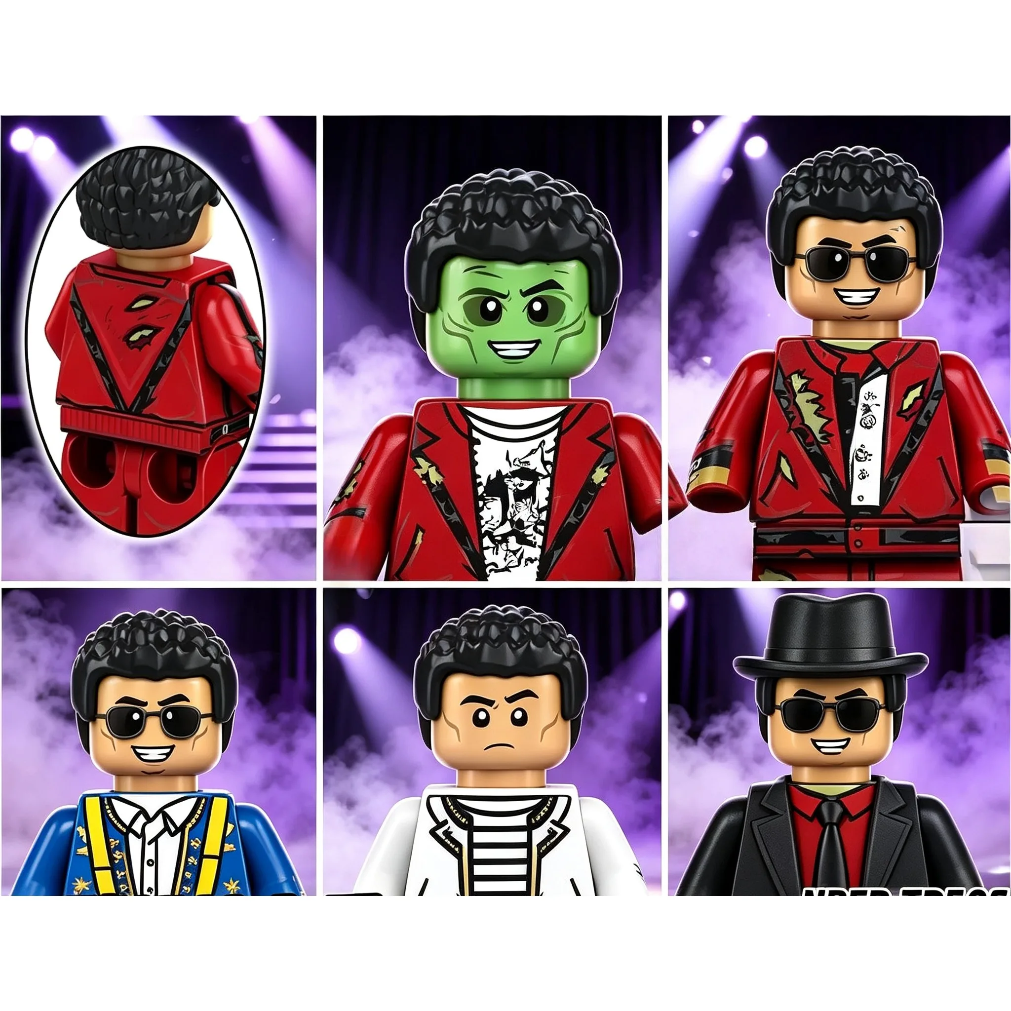Plastic Dolls Legendary Music Star Multiple Stage MJ Building Blocks Action Figures Retro Souvenir Michael Present Assemble Toy