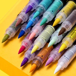 72 Colors Acrylic Markers Brush Pens for Fabric Rock Painting Pen Stone Ceramic Glass Canvas Wood DIY Card Making Art Supplies