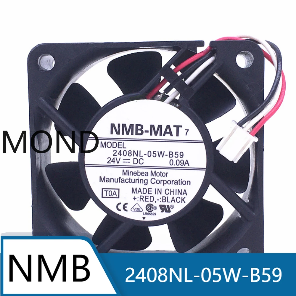 

2408NL-05W-B59 Server Fan for NMB NMB-MAT High Air Axial Flow CPU Power Supply Inverter Cooling Fan DC24V 0.09A 6020 6CM