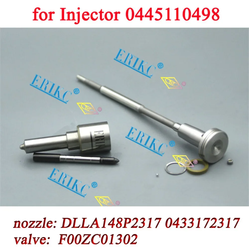 0445110498 السكك الحديدية المشتركة حاقن الديزل طقم إصلاح فوهة DLLA148P2317 0433172317 صمام التحكم F00ZC01302 ل 0 445 110 498