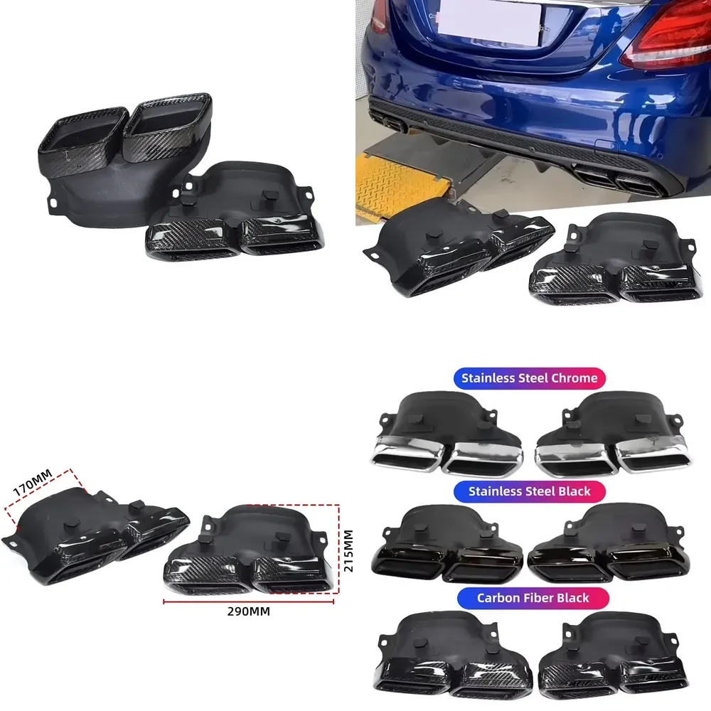 【2026 Hot Selling】 DEX.TY C-Class 2015-2018 W205 Exhaust Tip Stainless Steel/Carbon Fiber Retrofit Upgrade