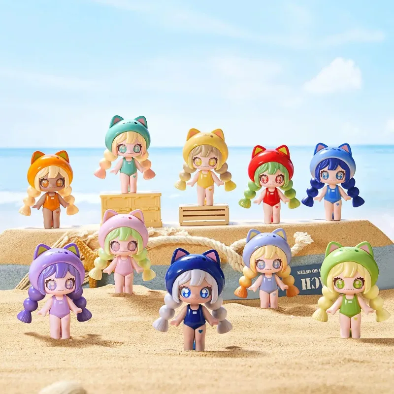 

New Stock Hola Dopamine Cat Iconbox Blind Box Mini Figure Doll Fashion Cat for Girls Collection Model Decor Toy Birthday Gift